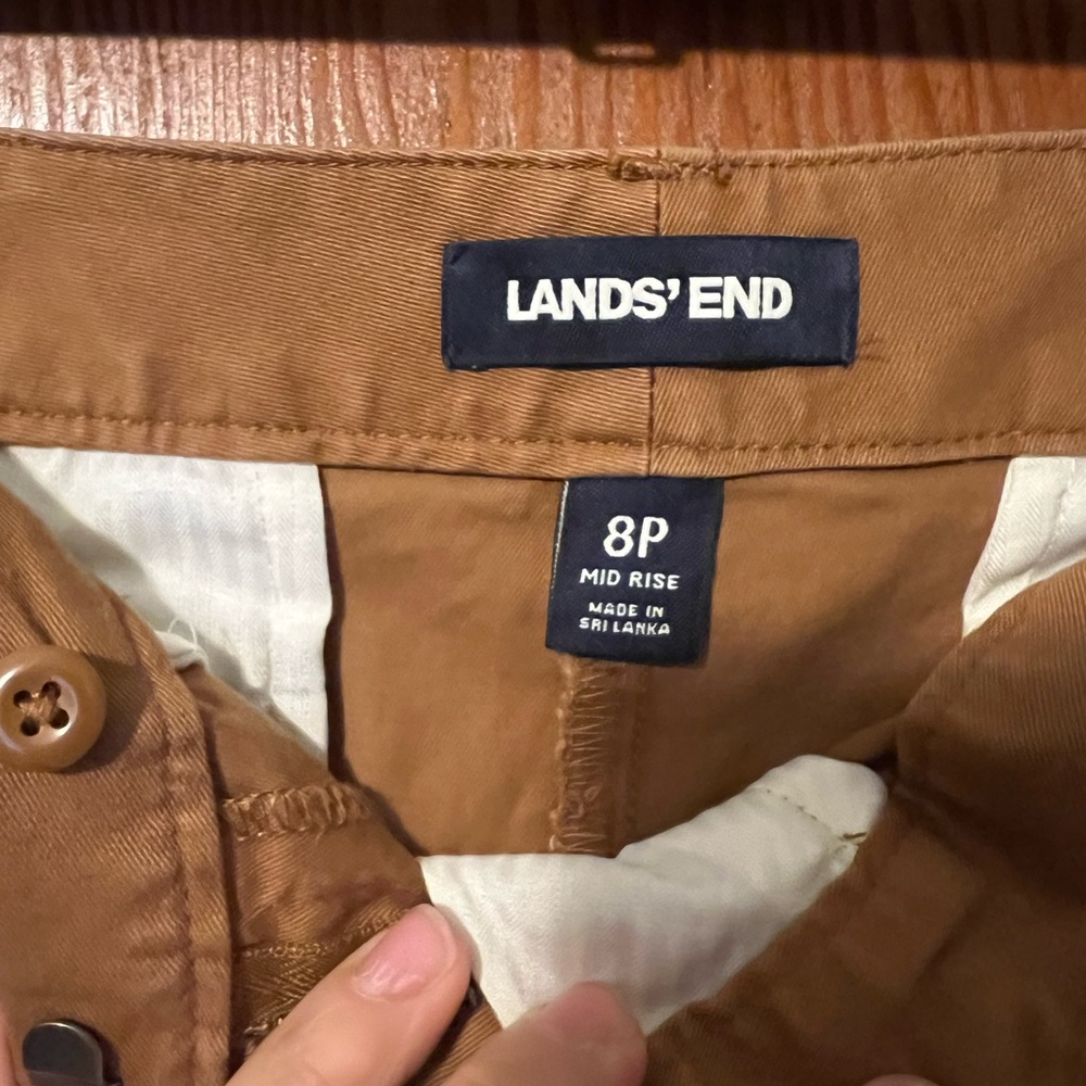 Lands' End Women's Brown Tan Size 8P Mid Rise Summer Shorts - Picture 4 of 4